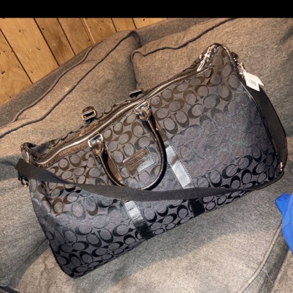 Coach black travel bag